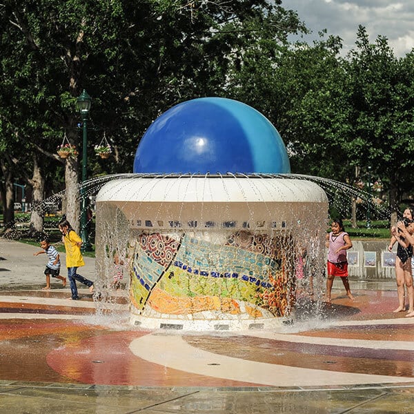 Uncle Wilber Fountain, in Acacia Park