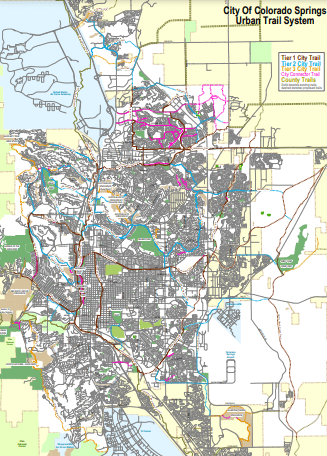 Urban trail map