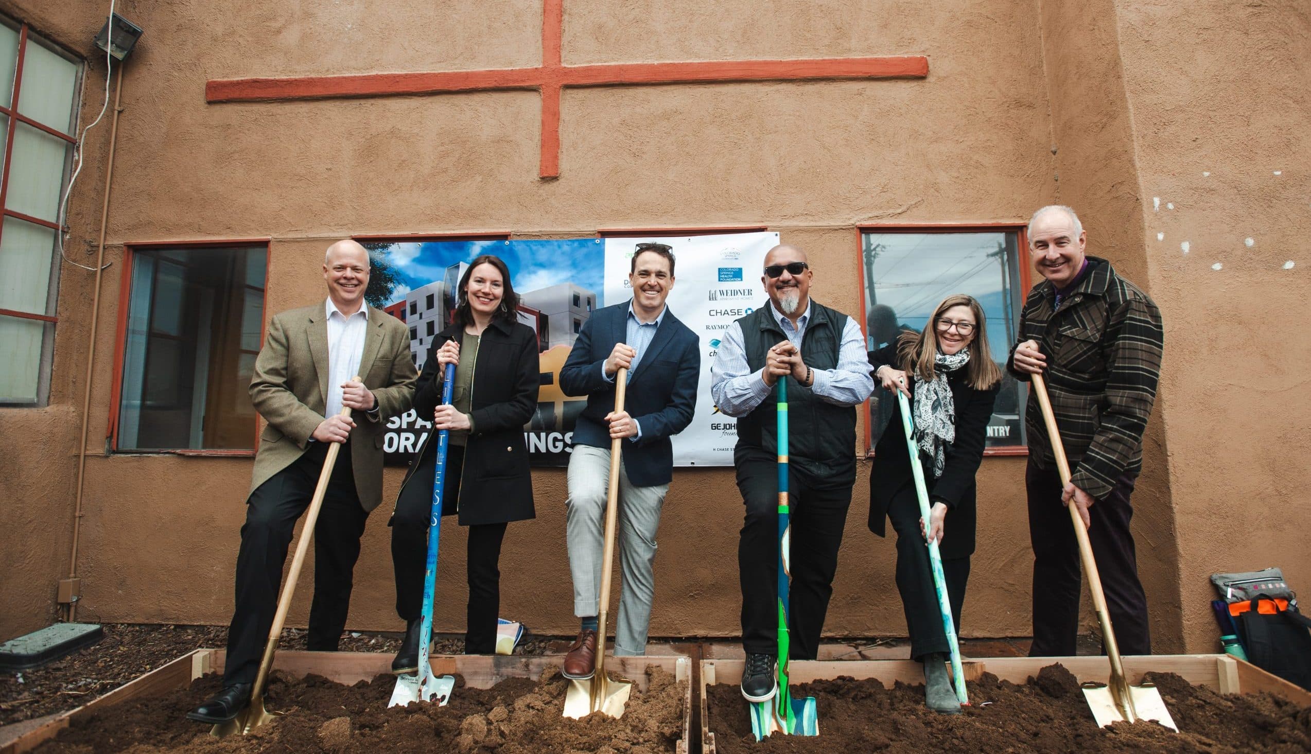 From left, Matt Carpenter, El Pomar Foundation; Dana Mattice, Artspace; Sam Clark, Pikes Peak Real Estate Foundation; Greg Cerbana, Weidner Apartment Homes; Cari Davis, Colorado Springs Health Foundation; Herman Tiemens, Tiemens Fund.